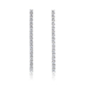 Sterling Silver Tennis Earrings with 3mm Sparkling Cubic Zirconia
