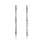 Sterling Silver Tennis Earrings with 3mm Sparkling Cubic Zirconia