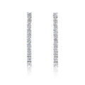 Sterling Silver Tennis Earrings with 4mm Sparkling Cubic Zirconia