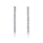 Sterling Silver Tennis Earrings with 4mm Sparkling Cubic Zirconia