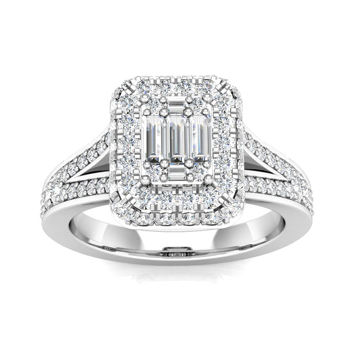 Imperial Diamond Dress Ring 0.88ct Diamonds in 18K White Gold