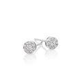 Sparkle Diamond Cluster Earrings 0.20ct Studs 9K White Gold