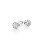Sparkle Diamond Cluster Earrings 0.20ct Studs 9K White Gold