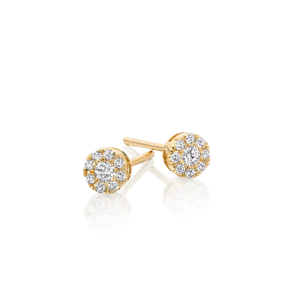 Sparkle 0.20ct diamond stud earrings in 18K yellow gold