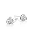 Tristar 0.16ct diamond ear studs in 18K white gold