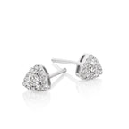 Tristar 0.16ct diamond ear studs in 18K white gold