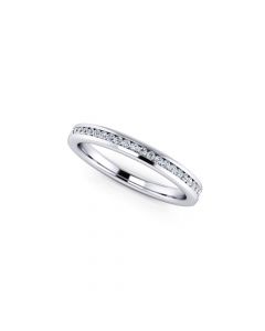 Diamond Half Eternity Ring 0.15ct Diamond Band 18K white gold