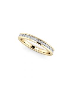 Diamond Half Eternity Ring 0.25ct Diamond Band 18K yellow gold
