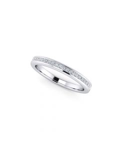 Diamond Half Eternity Ring 0.25ct Princess Diamond 18K white gold