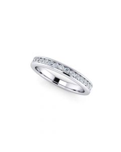 Diamond Half Eternity Ring 0.33ct Diamond Band 18K white gold