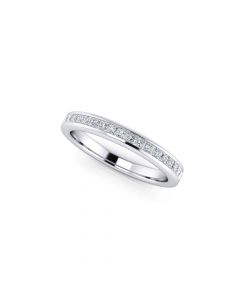 Diamond Half Eternity Ring 0.33ct Princess Diamond 18K white gold