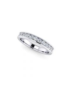 Diamond Half Eternity Ring 0.50ct Diamond Band 18K white gold