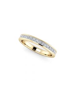 Diamond Half Eternity Ring 0.50ct Princess Diamond 18K yellow gold