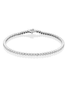 Bezel Set 0.50ct G/Hsi Diamond Tennis Bracelet In 18K White Gold