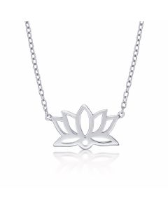 Sterling Silver LOTUS Pendant Necklace