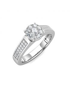 Sparkle Diamond Engagement Ring 0.40ct Diamonds in 18K White Gold