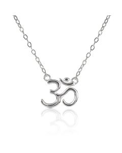 Sterling Silver Divine OM Pendant Necklace