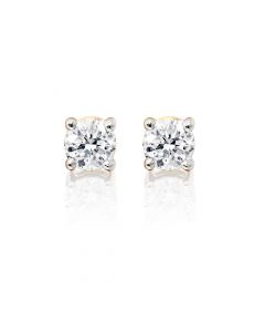 Diamond Stud Earrings 0.30ct Solitaire Diamond Studs 18K Yellow Gold
