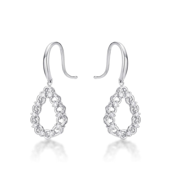 Harmony Diamond Drop Earrings 0.25ct Diamonds in 9K White Gold