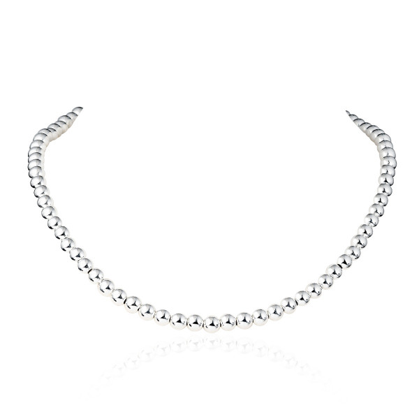 Sterling Silver Ball Bead Chain Necklace