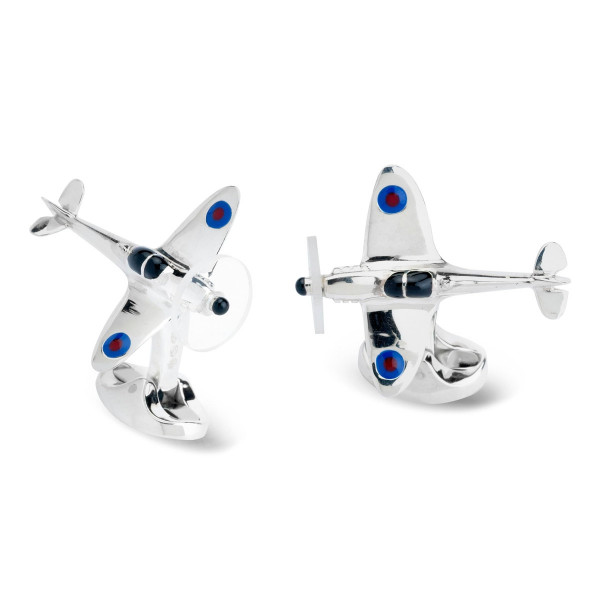 Deakin & Francis Sterling Silver Spitfire Aeroplane Cufflinks
