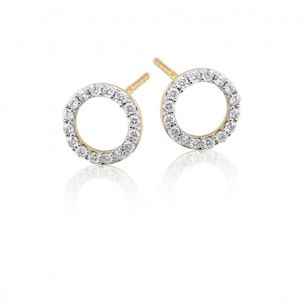 Eclipse Diamond Cluster Earrings 0.30ct Studs 9K Yellow Gold