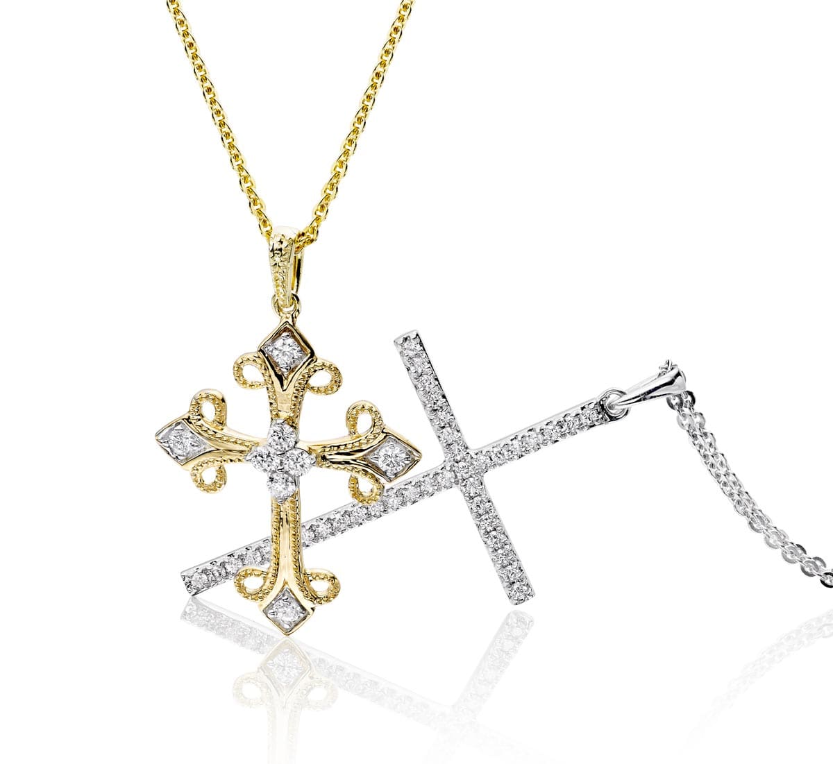 Diamond cross pendants and symbolic jewellery