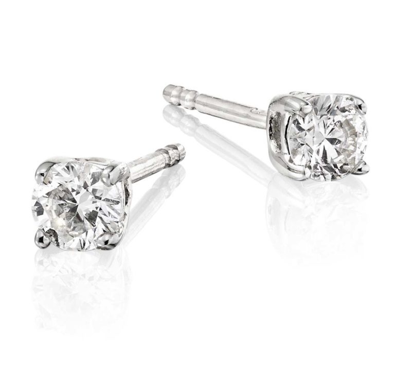 pair of diamond stud earrings