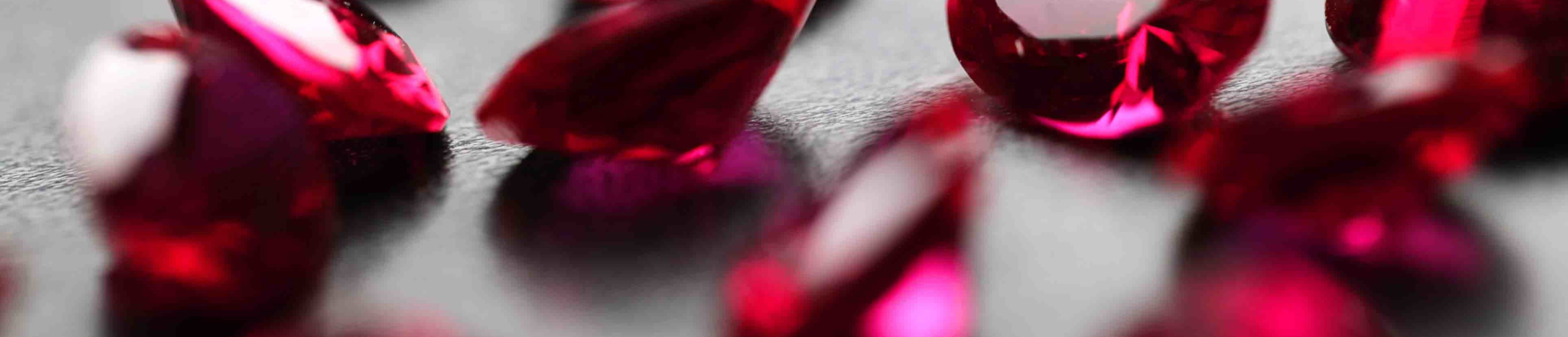rubies close up