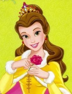 Belle wearing her signature Tiara and Earrings