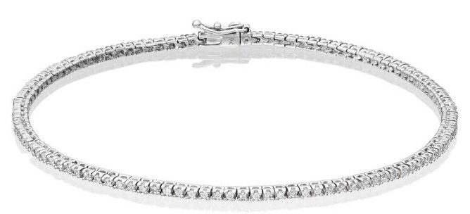 0.50ct Diamond Tennis Bracelet Claw Set in 18K White Gold
