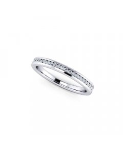 Diamond Half Eternity Ring 0.15ct Diamond Band 18K white gold