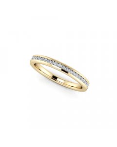 Diamond Half Eternity Ring 0.15ct Diamond Band 18K yellow gold