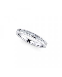Diamond Half Eternity Ring 0.25ct Diamond Band 18K white gold