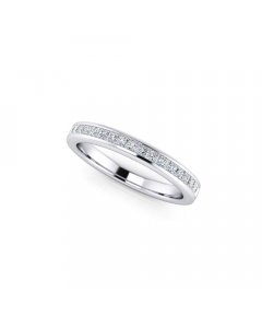 Diamond Half Eternity Ring 0.33ct Princess Diamond 18K white gold