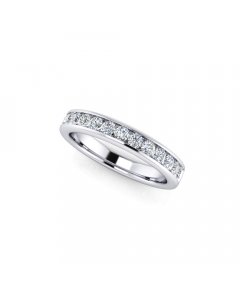 Diamond Half Eternity Ring 0.50ct Diamond Band 18K white gold