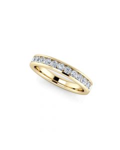 Diamond Half Eternity Ring 0.50ct Diamond Band 18K yellow gold