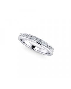 Diamond Half Eternity Ring 0.50ct Princess Diamond 18K white gold