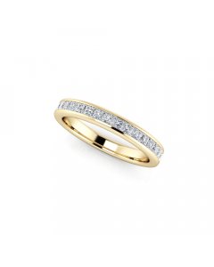 Diamond Half Eternity Ring 0.50ct Princess Diamond 18K yellow gold