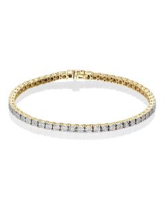 Diamond Tennis Bracelet 0.50ct G/HSI Illusion Set 18K Yellow Gold