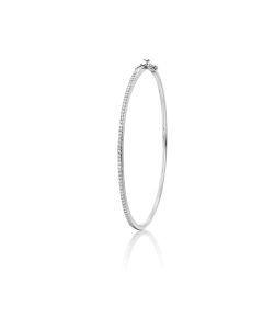 Prong Set 0.40ct Diamond Bangle In 18K White Gold