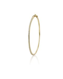 Prong Set 0.40ct Diamond Bangle In 18K Yellow Gold