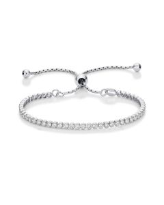 Sterling Silver Zirconia Bracelet, Silver or Yellow Gold Plated