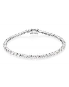 Diamond Tennis Bracelet 3ct G/HSI Quality Box Claw 18K White Gold