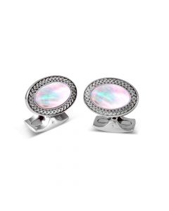 Deakin & Francis Designer Mother of Pearl Oval Cufflinks