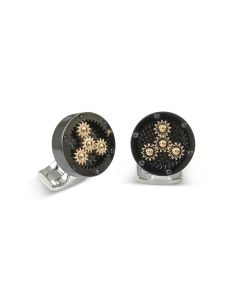 Deakin & Francis Designer Cogs Cufflinks Black IP Coated