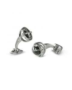 Deakin & Francis Gimbal Cufflinks with Smokey Quartz Bead