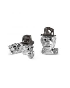 Deakin & Francis Chimpanzee Cufflinks With Black Rhodium Hat