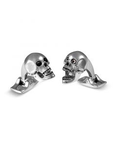 Deakin & Francis Designer Skull Cufflinks With Red Eyes
