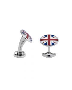 Deakin & Francis Union Jack Cufflinks In Sterling Silver With Enamel